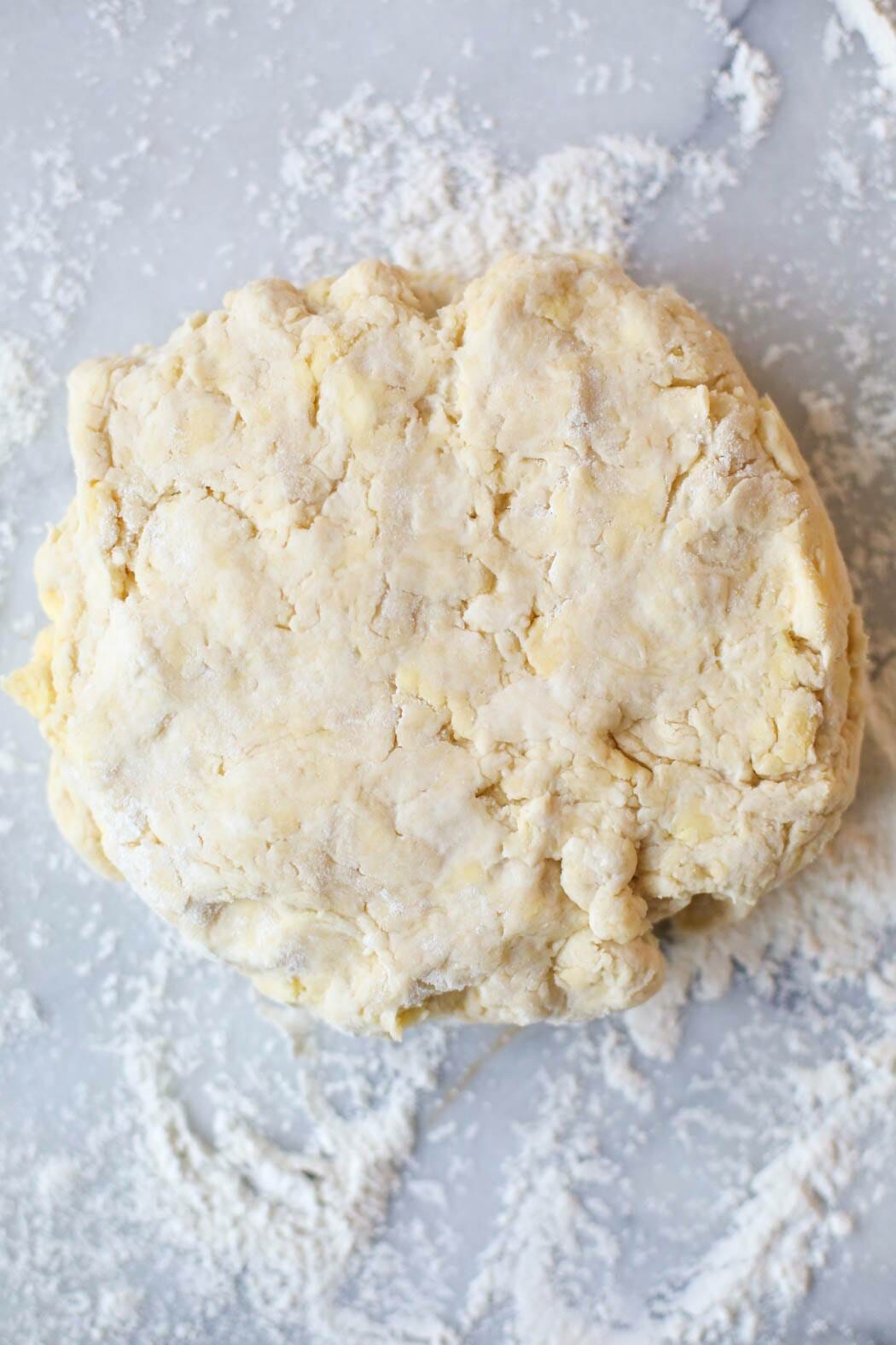moistened pie crust
