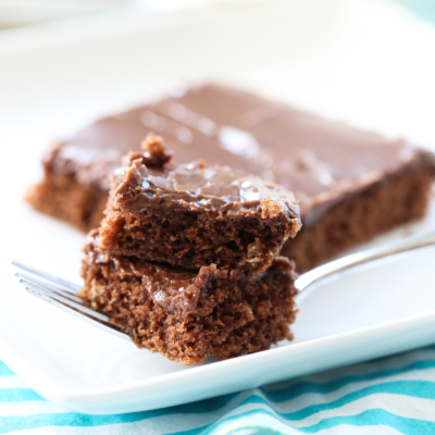slice of texas sheet cake