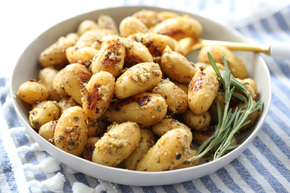 roasted potatoes in a bowl