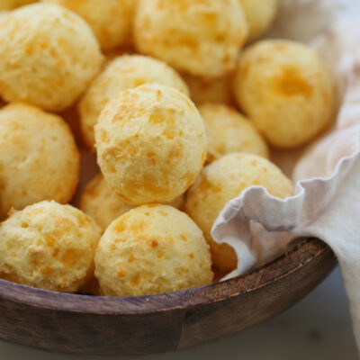 brazilian cheese bread in a basket