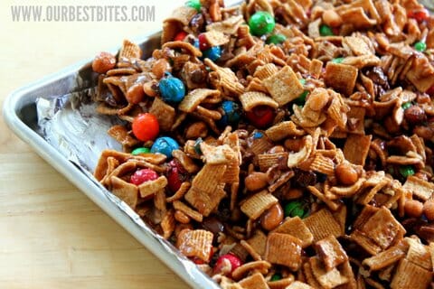 mixture on pan