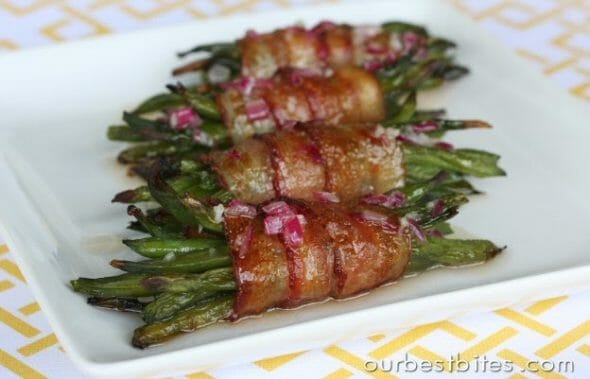 bacon-wrapped green bean bundles