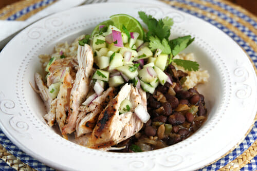 Beans and Rice with Apple Salsa Black Beans & Rice with Chicken and Apple Salsa