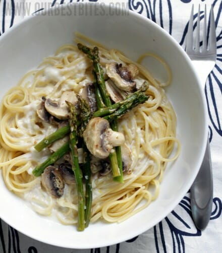 final mushroom asparagus pasta