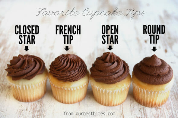 choco cupcakes on white labeled