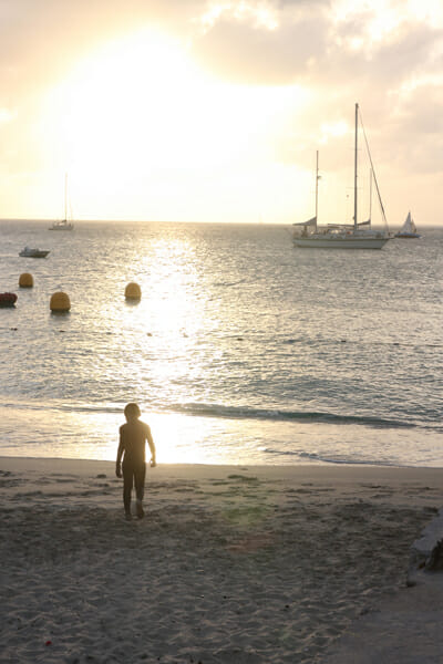 cute boy on beach