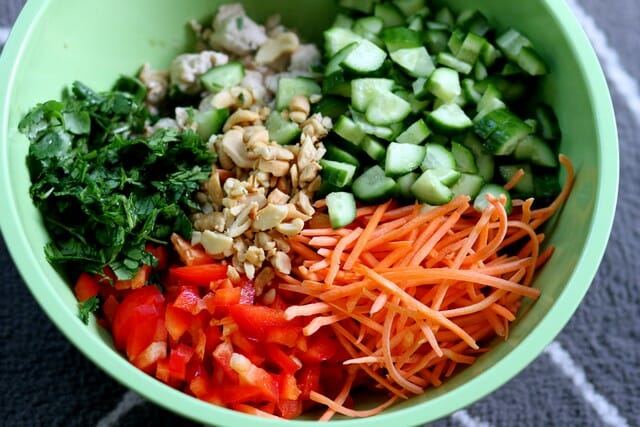 turkey lettuce wrap filling ingredients mixed