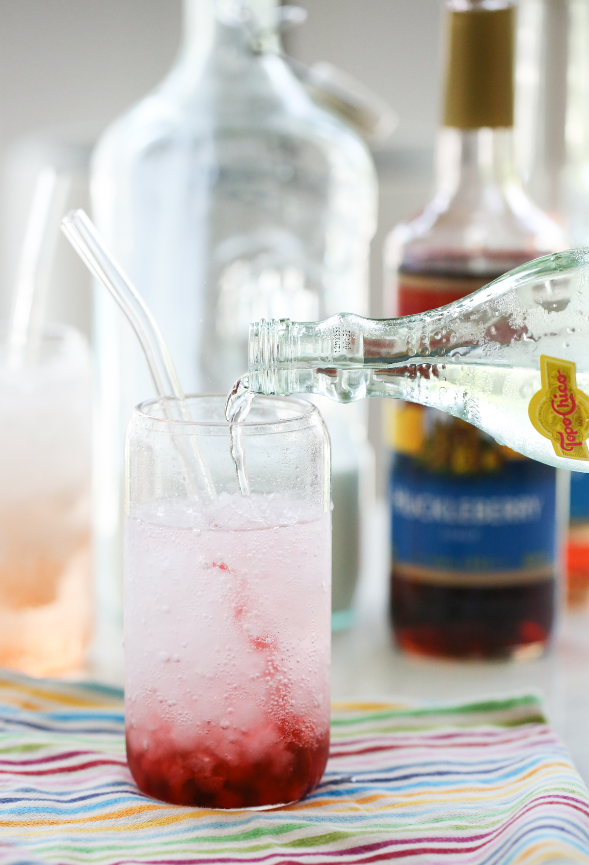 pouring seltzer