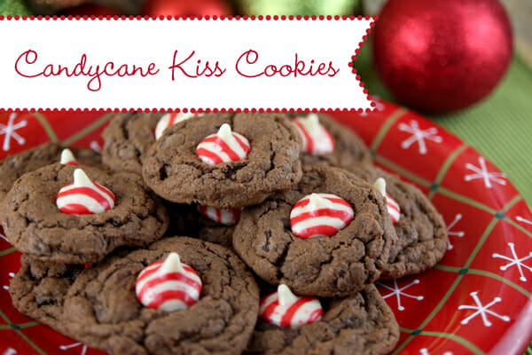 Candy Cane Kiss Cookies from Our Best Bites