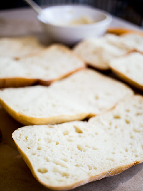 sliced ciabatta rolls