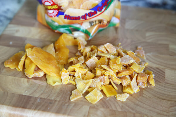 Diced chopped mango