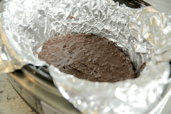 Pudding Cake Batter in Slowcooker
