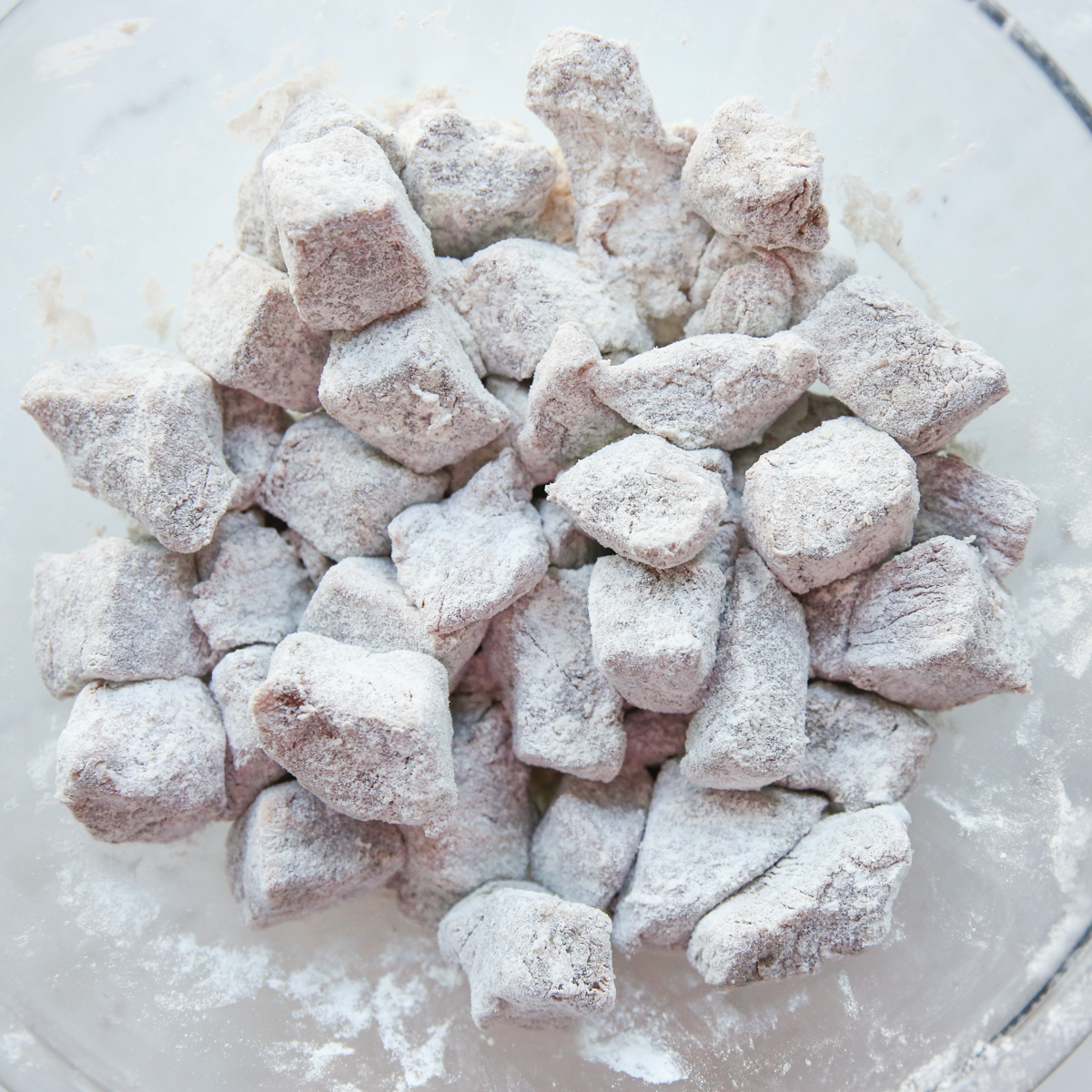 beef tossed in flour