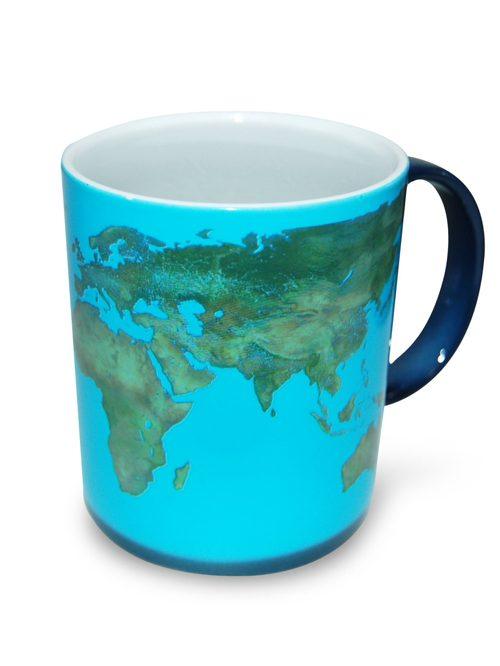 Day and Night Heat Sensitive World Map Mug