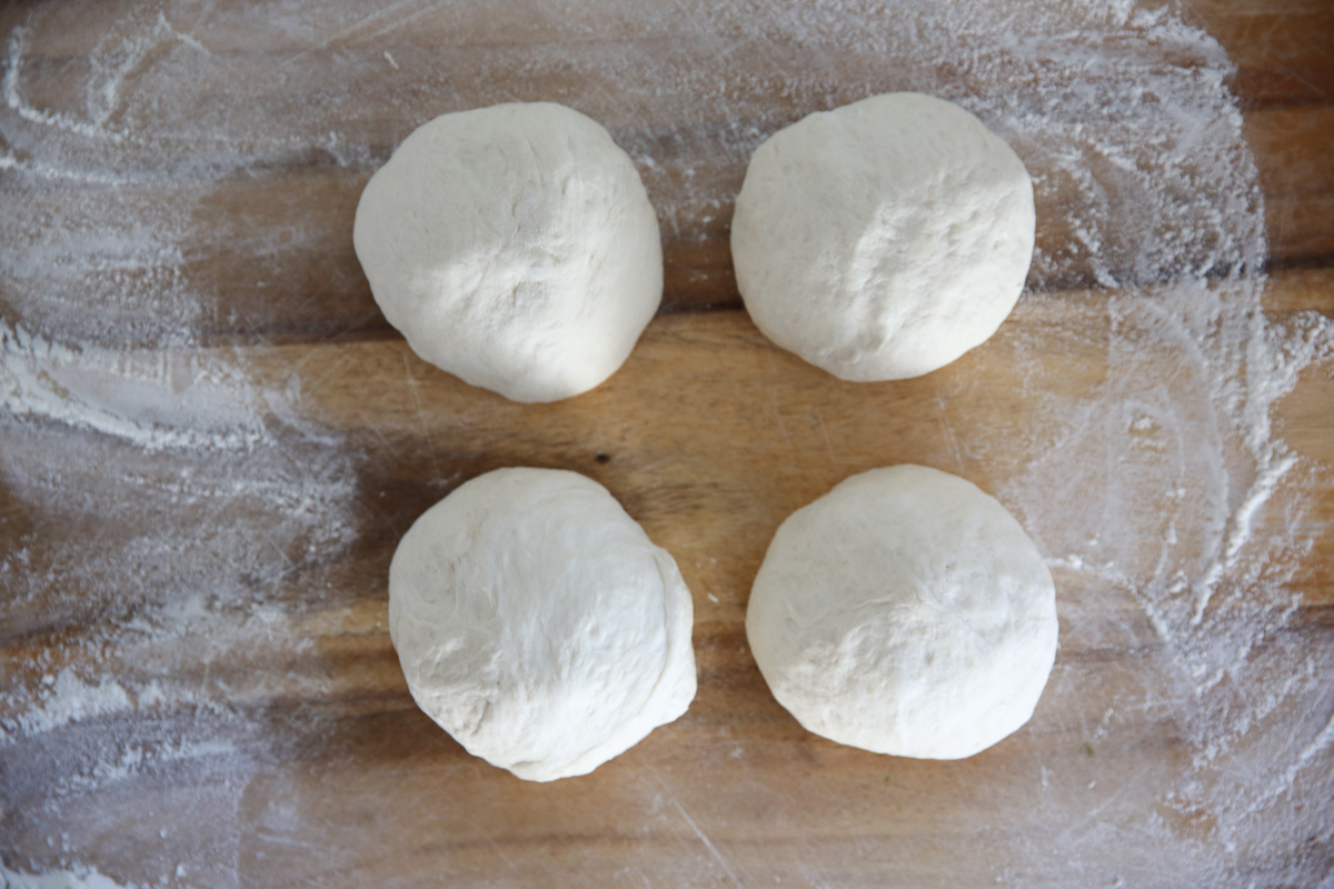 four dough balls