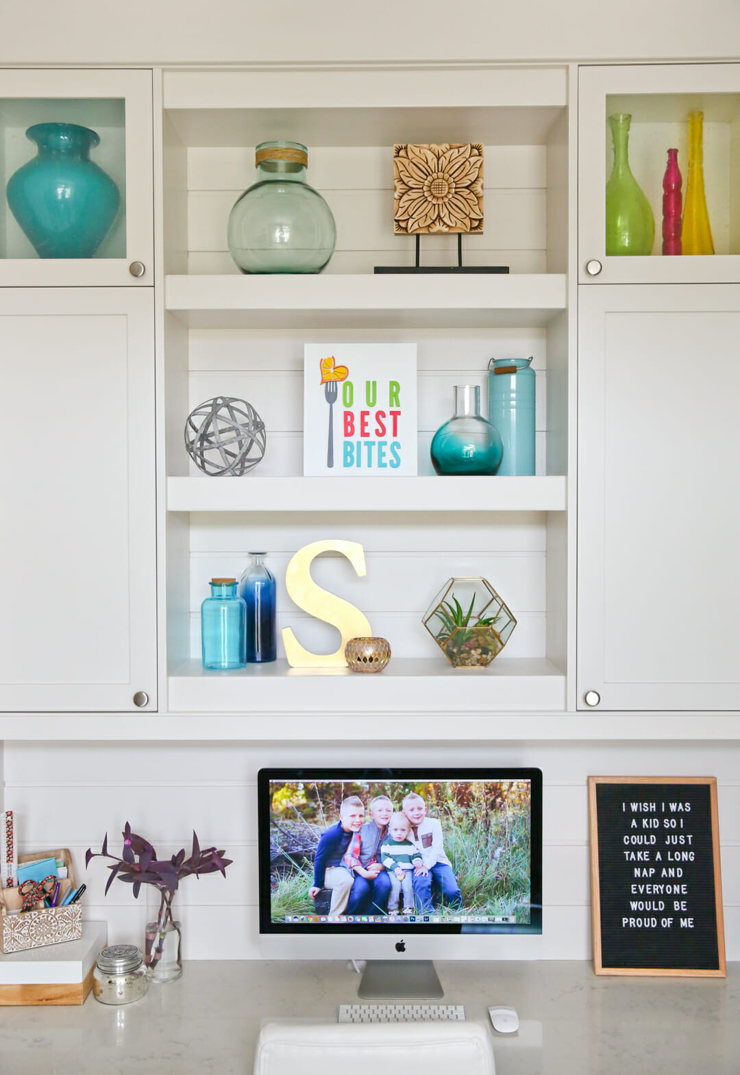 white cabinets