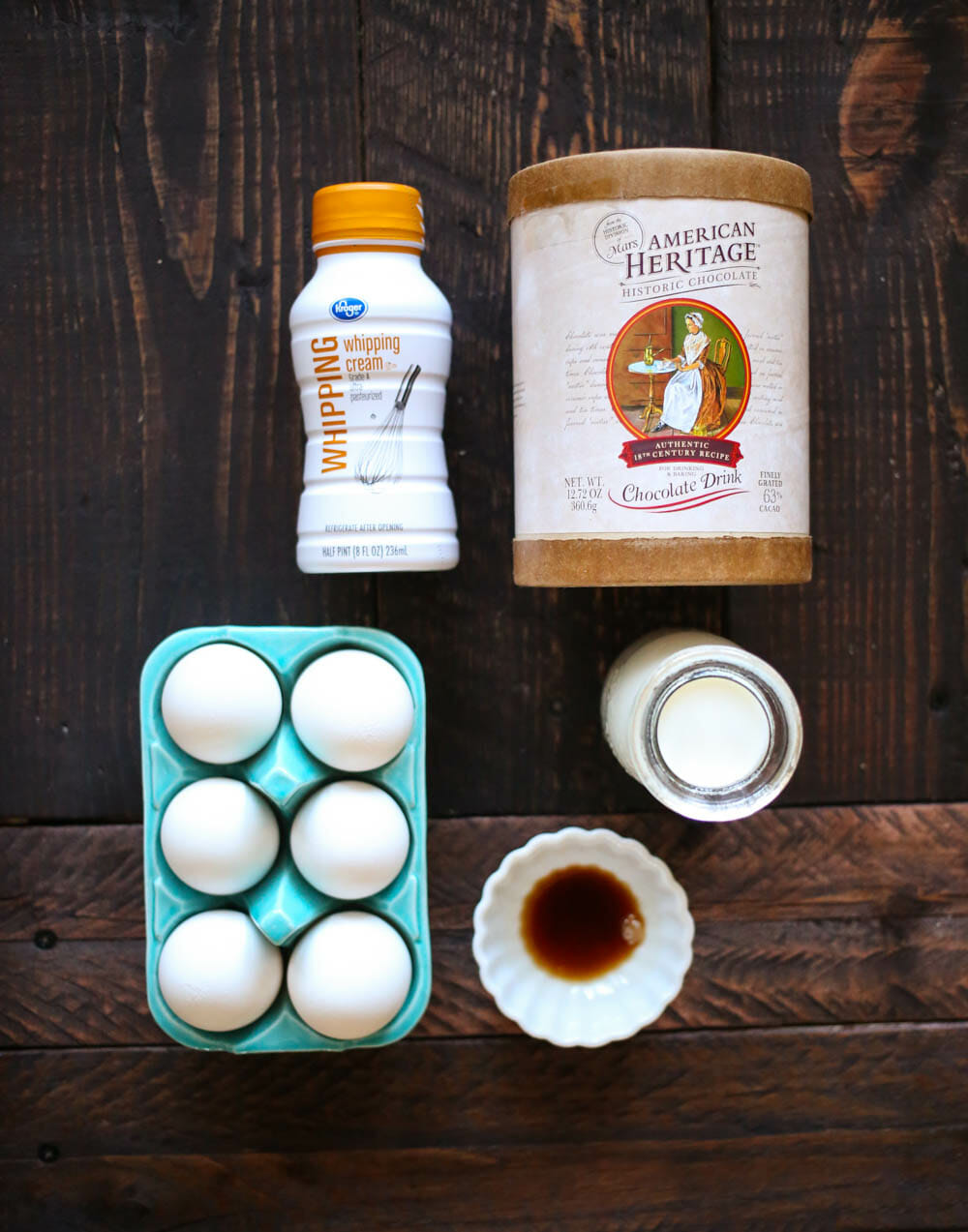 Chocolate pots de creme ingredients