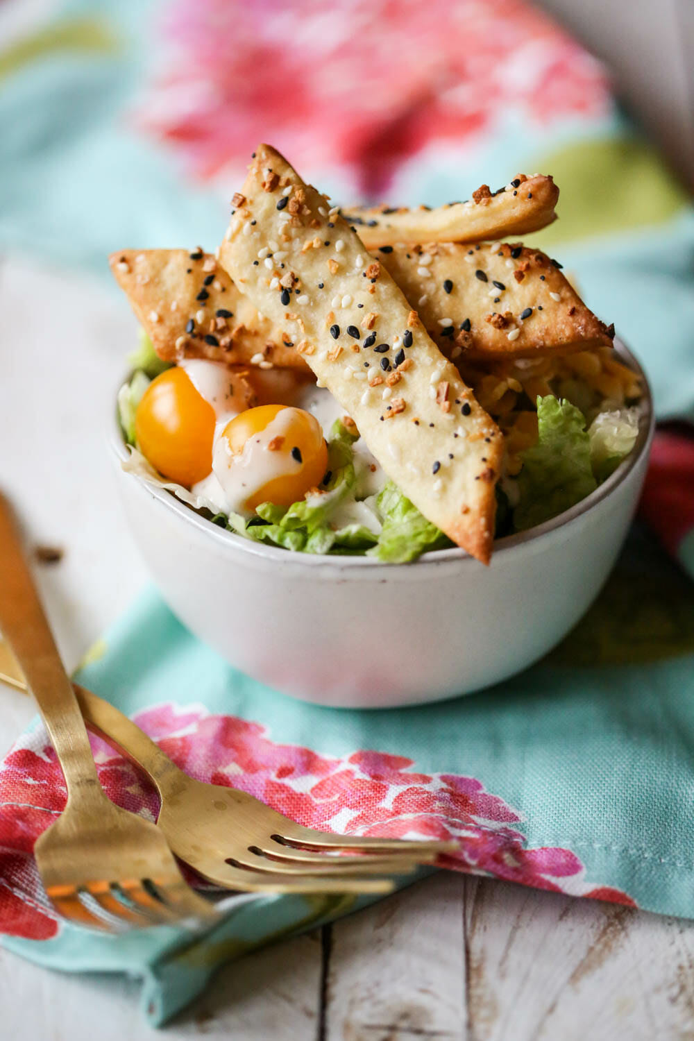 croutons on salad 2