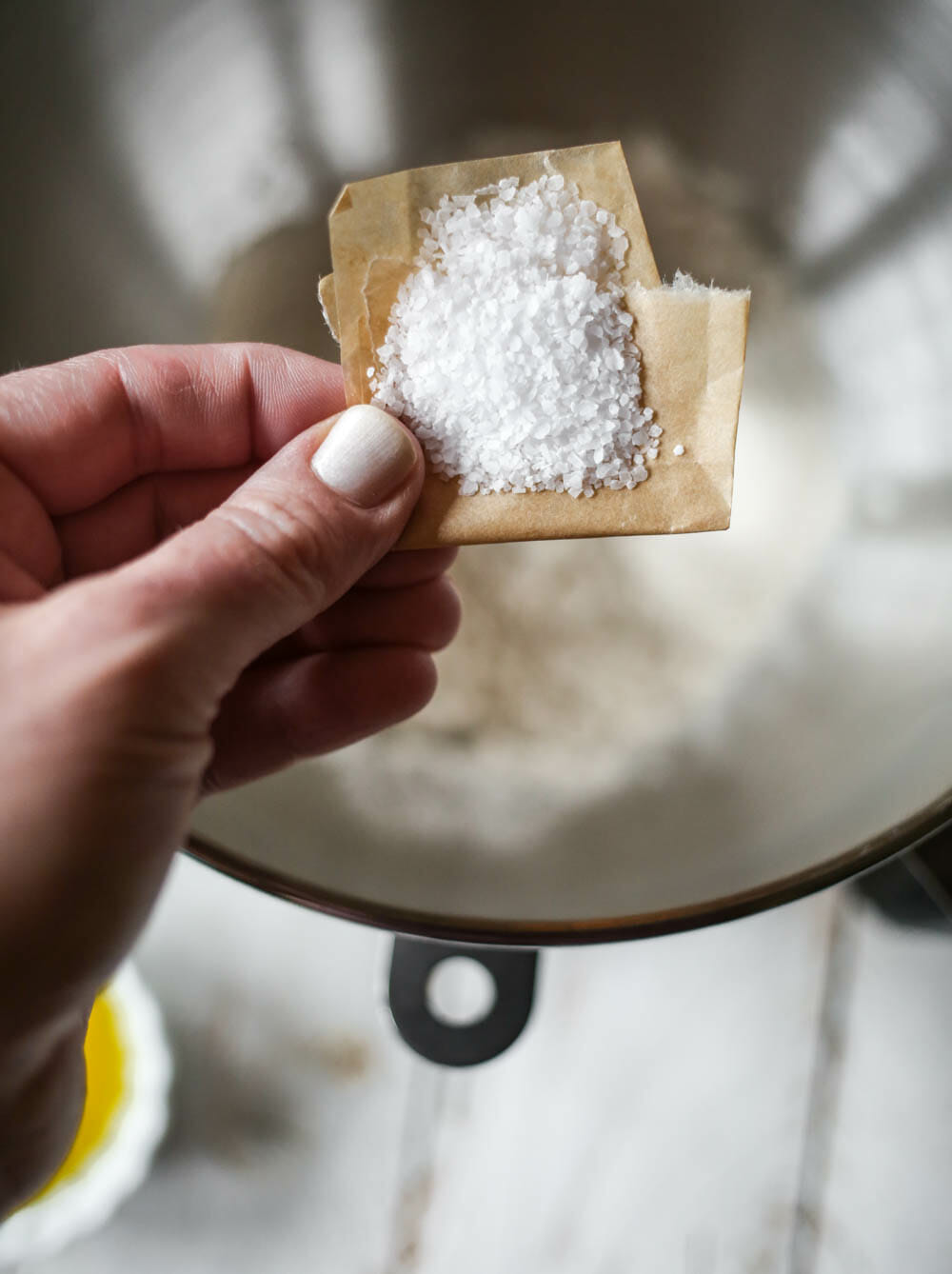 adding salt