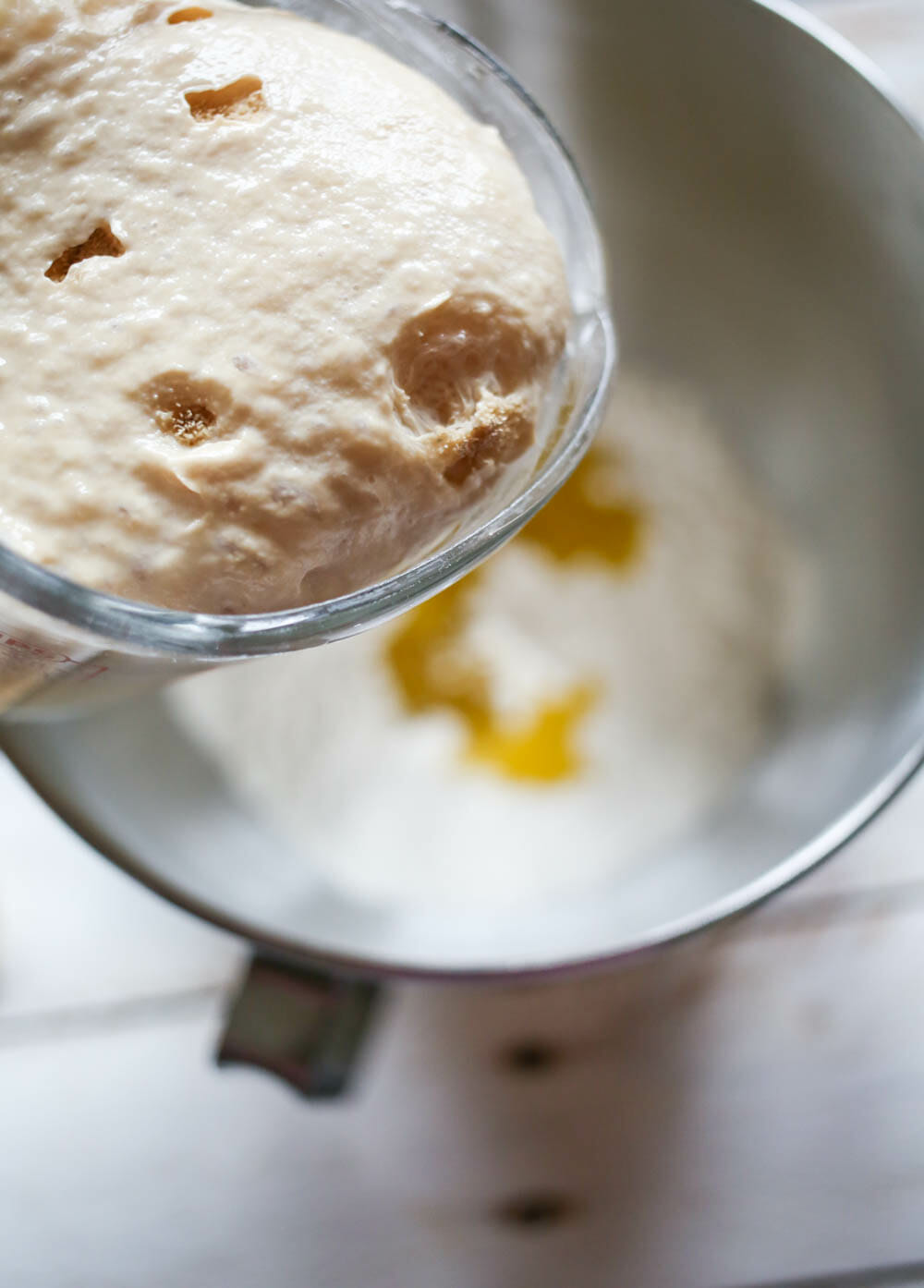 adding yeast