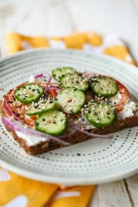 Cream Cheese & Veggie Toast for One from Our Best Bites