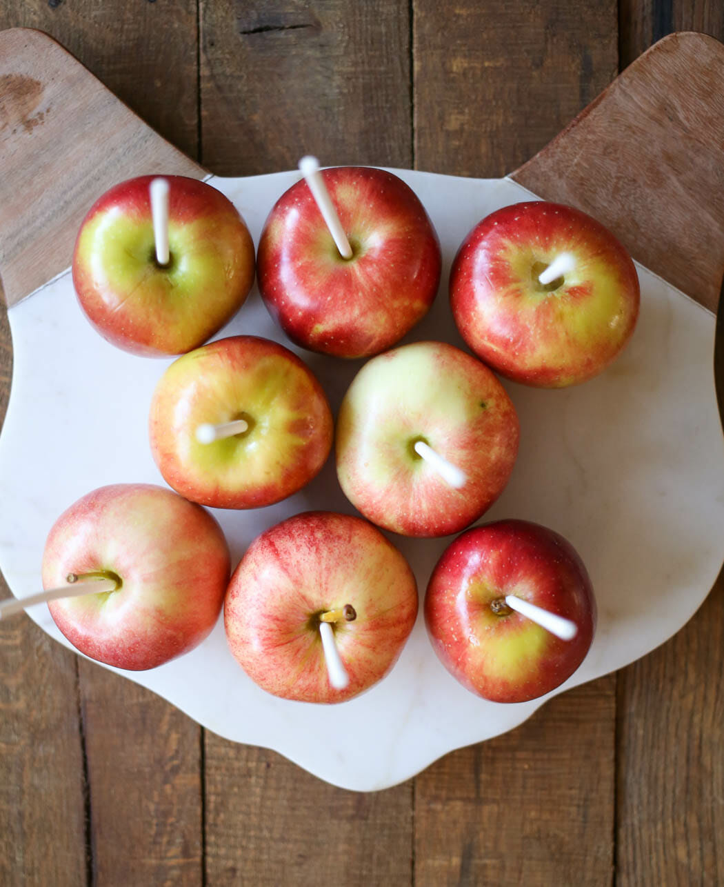 sticks in apples