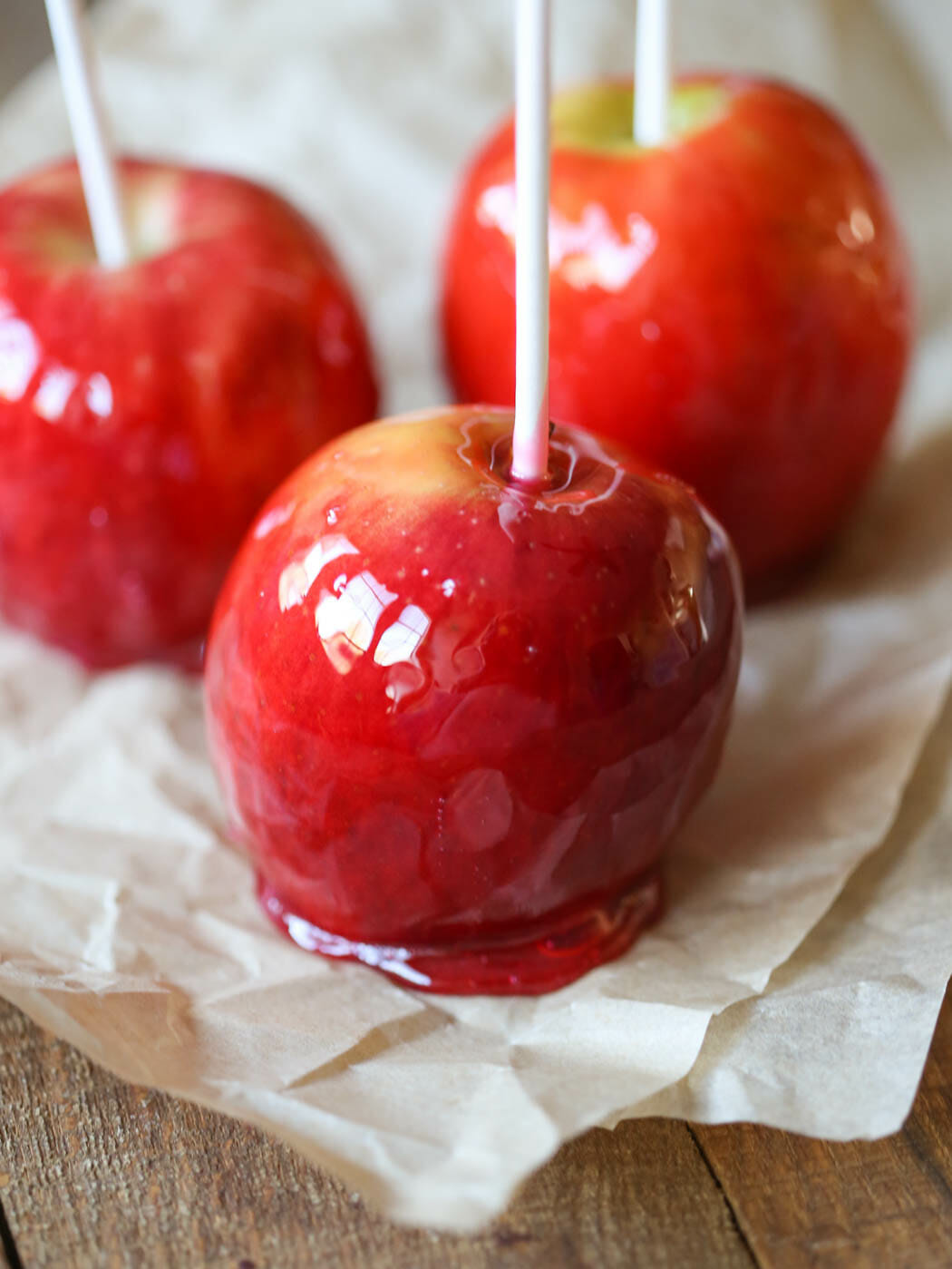 Cinnamon Candy Apples from Our Best Bites