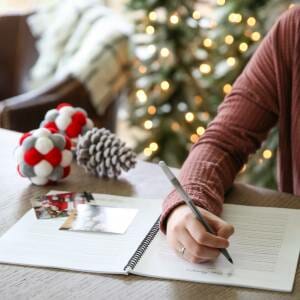 writing in book