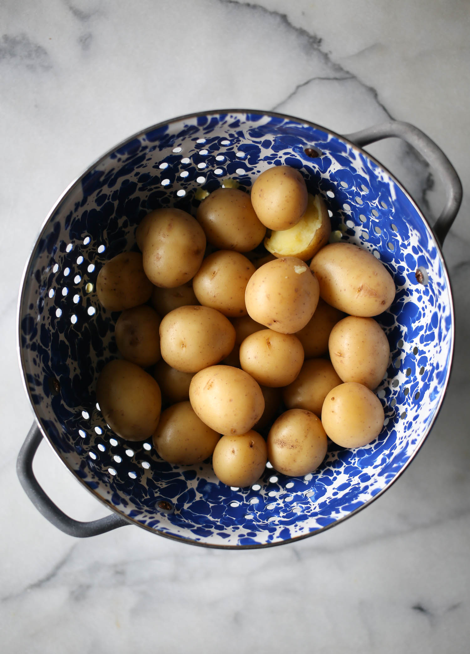 drained potatoes