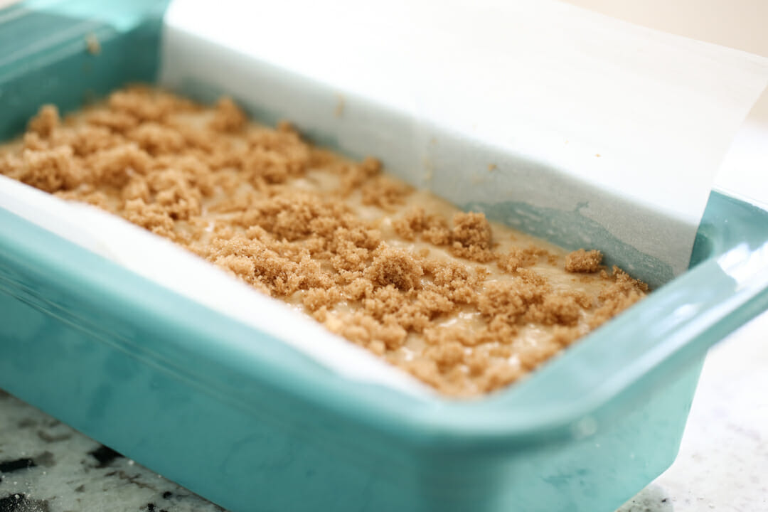 brown sugar topped banana bread