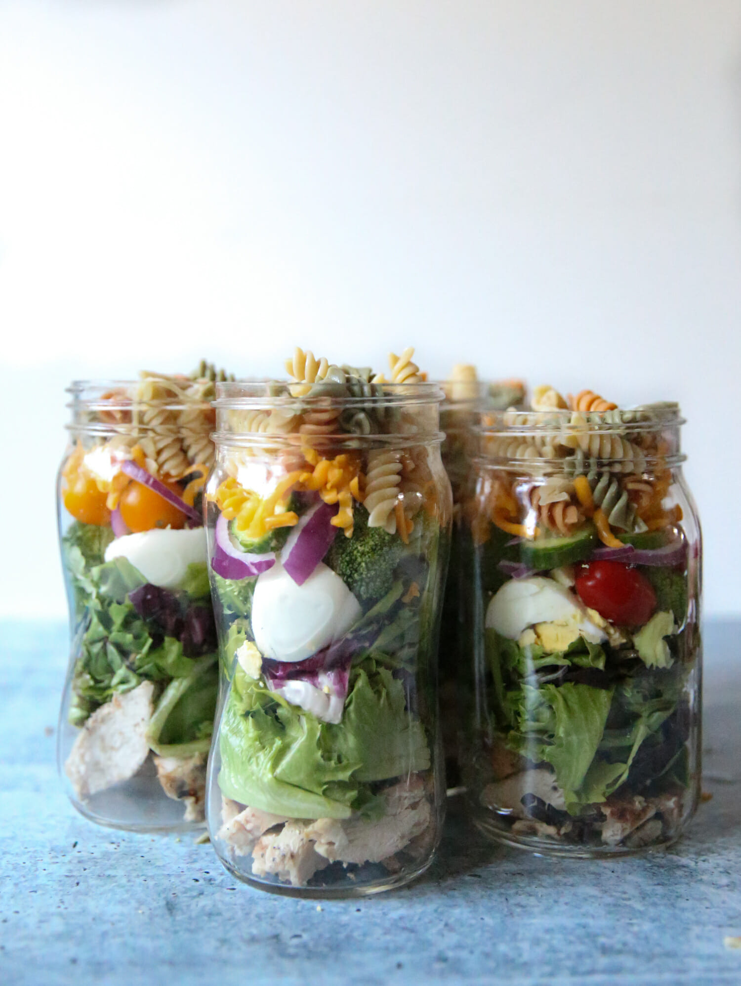 grilled chicken salad jars