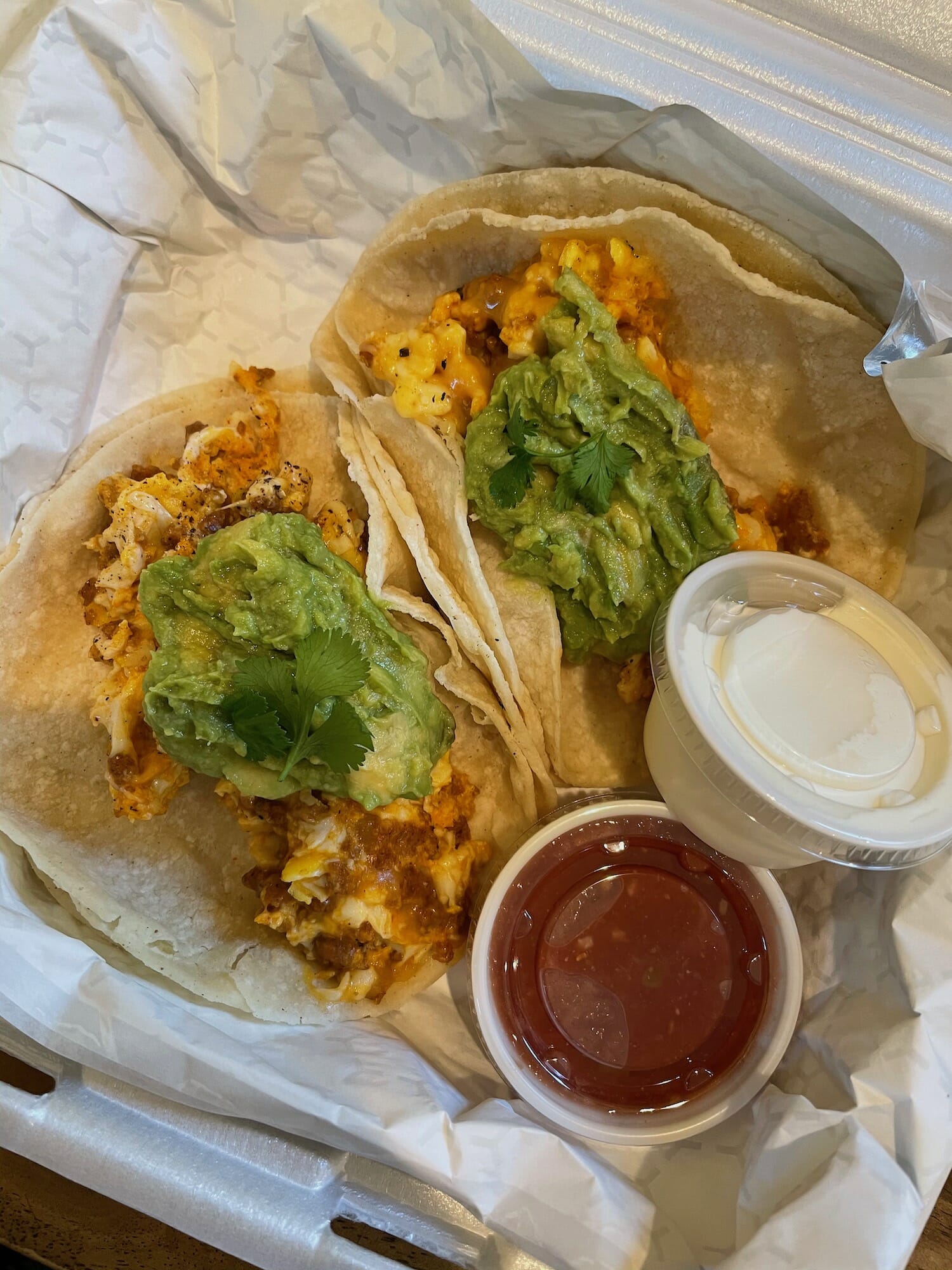 breakfast tacos from Westside Coffee Company in Logan, Utah