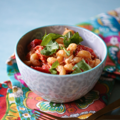Fresh Tomato and Feta Pasta from Our Best Bites