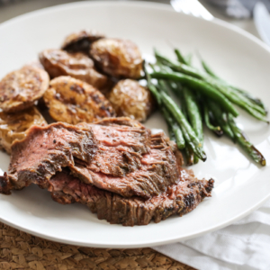 Sliced Tri Tip on a plate