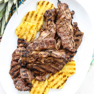 Hawaiian Style Short Ribs on a Plate