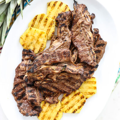 Hawaiian Style Short Ribs on a Plate