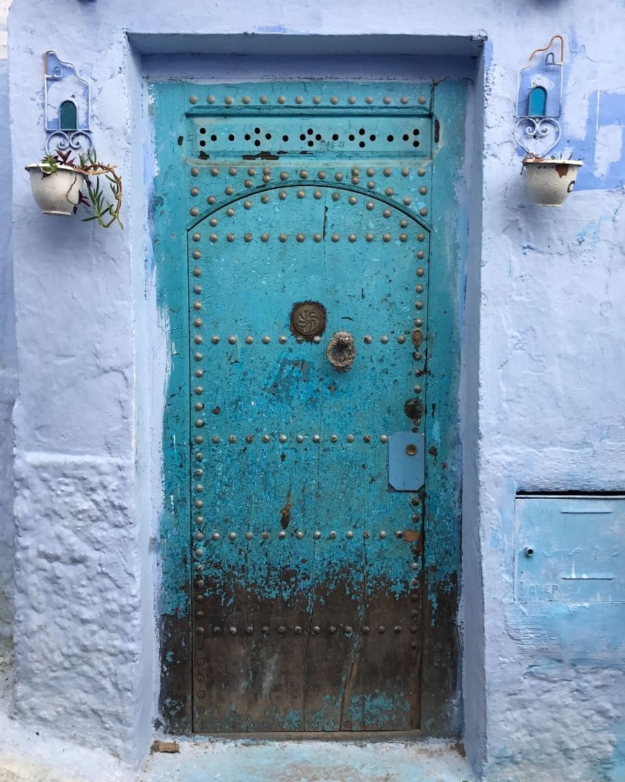 Chefchaouen Instagrammable Spots Morocco Blue Door