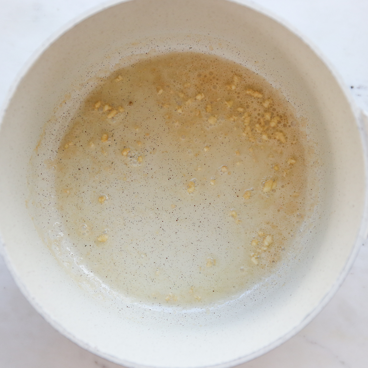 butter and garlic in a pan